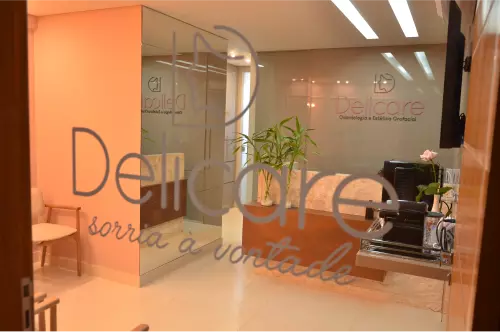 Recepção da Delicare Odontologia e Estética Orofacial, em Betim